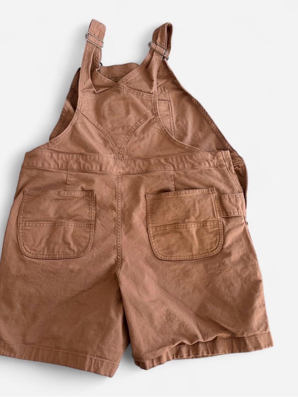 Carhartt Women’s Brown Canvas Relaxed Fit Short Overalls - Picture 5 of 8